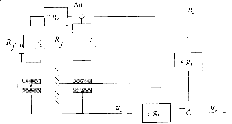Piezoelectric structure damping control object compensation method