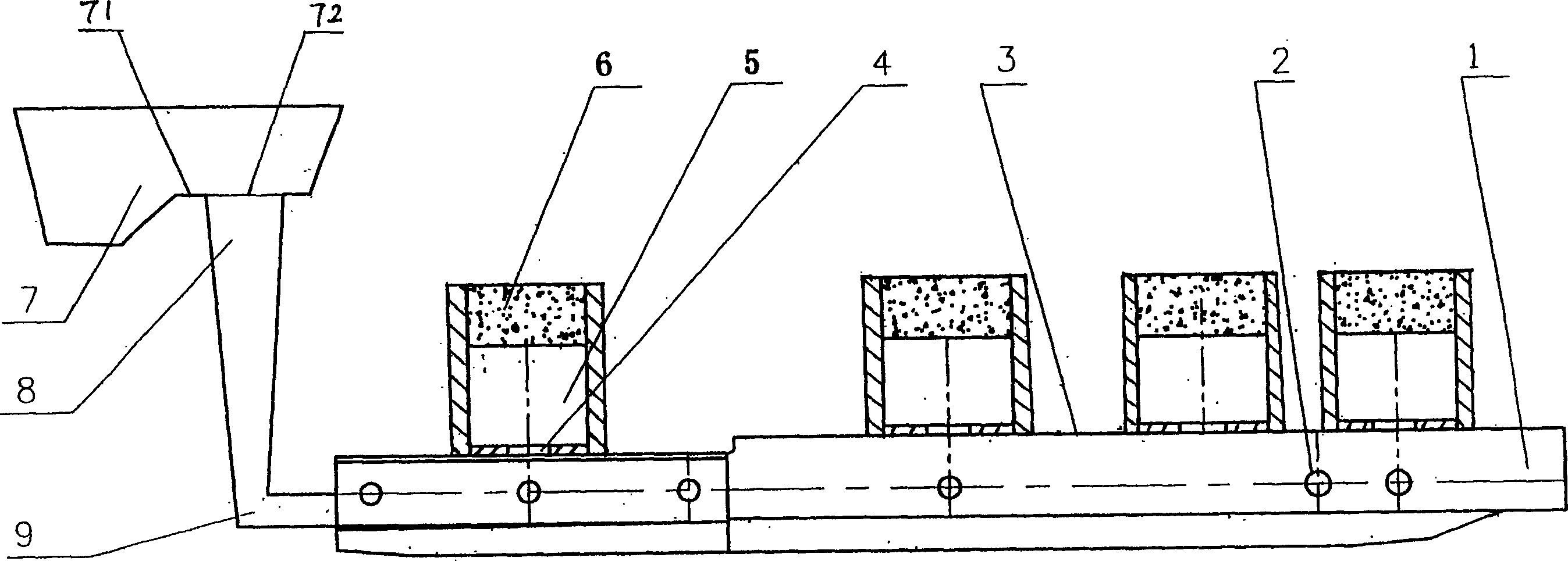 High manganese steel railway assembled frog centre rail casting process