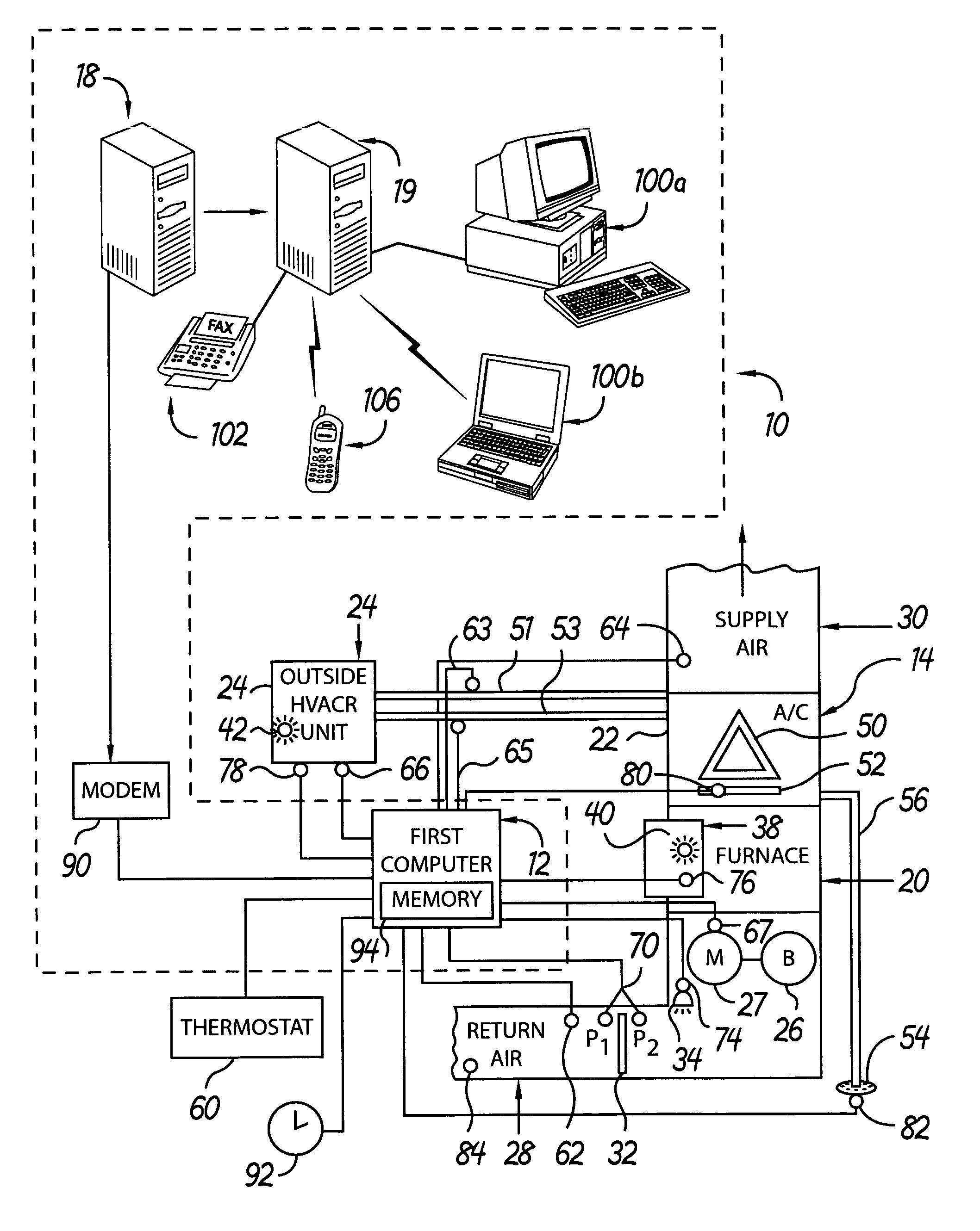 HVAC/R monitoring apparatus and method