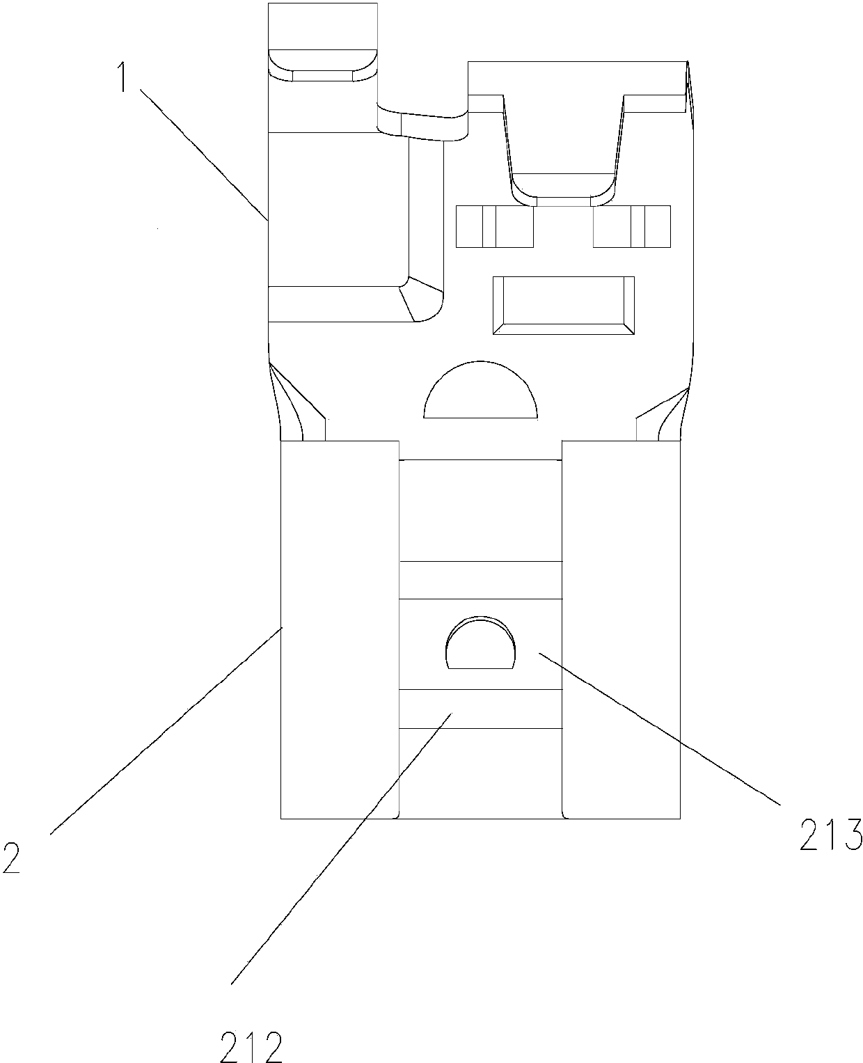 Flag-shaped terminal with low inserting force and high extracting force