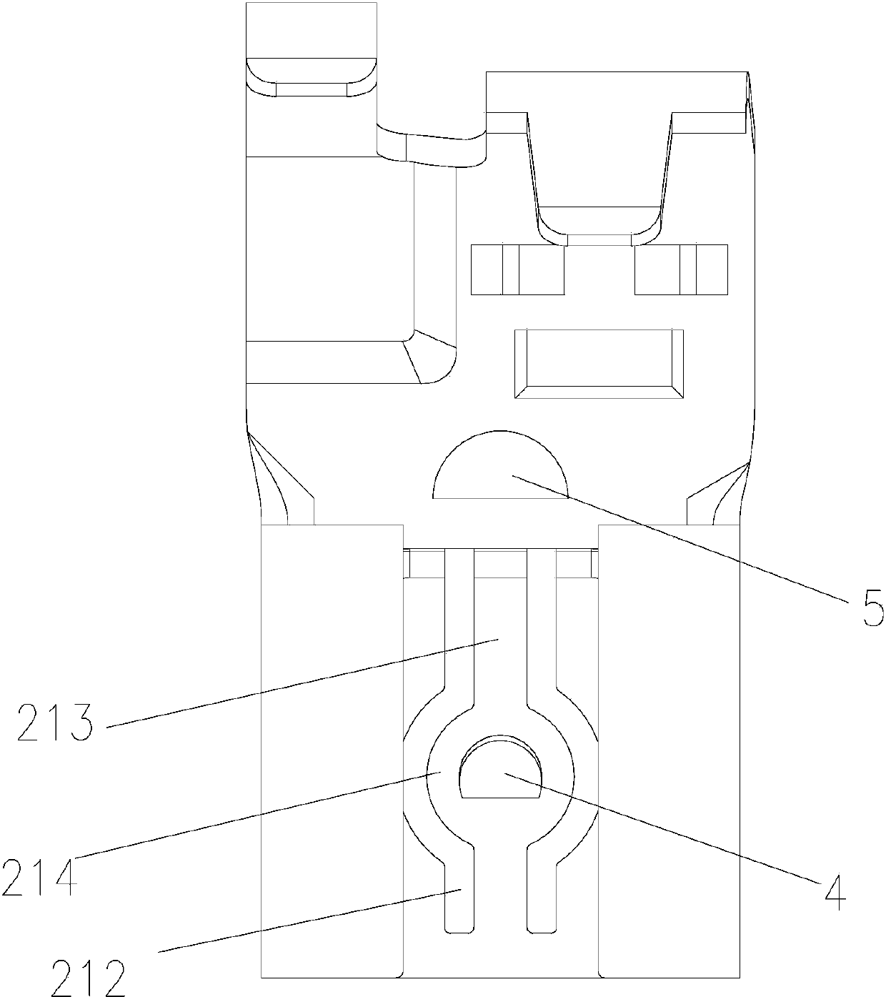 Flag-shaped terminal with low inserting force and high extracting force