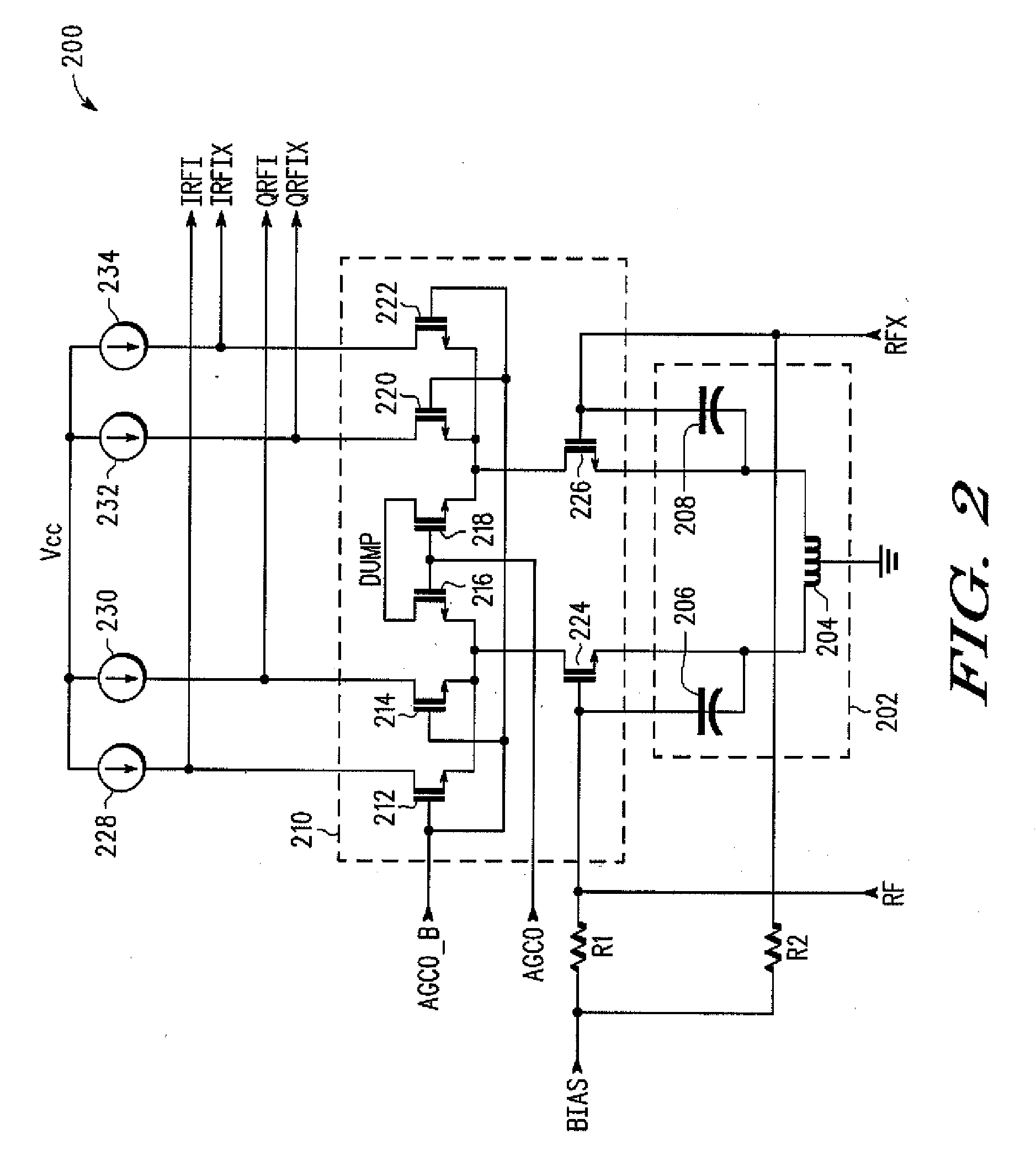 Split channel receiver with very low second order intermodulation