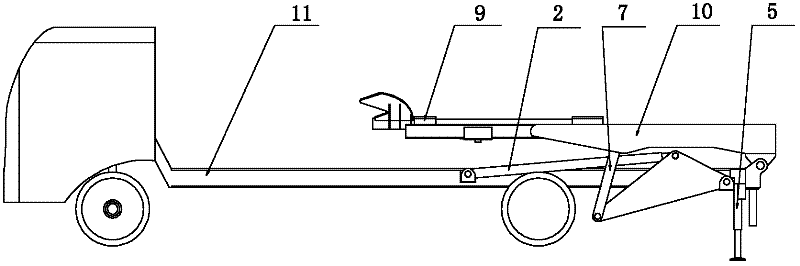 Automatic loading and unloading device for vehicles and automatic loading and unloading vehicle