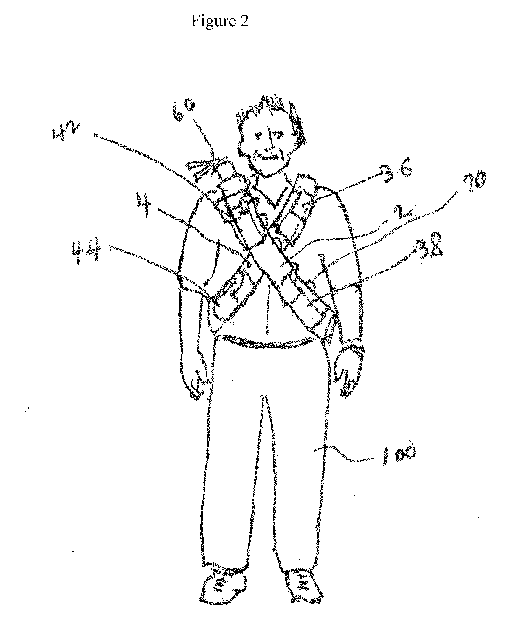 X-shaped utility garment