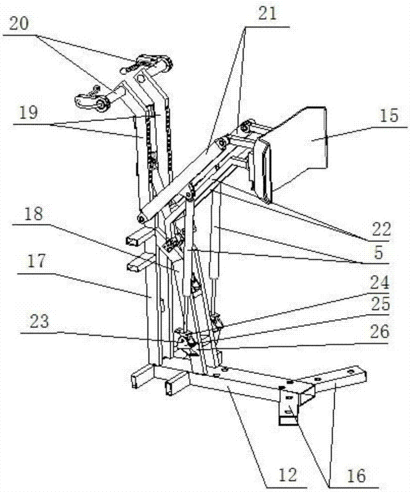 A standing rehabilitation wheelchair