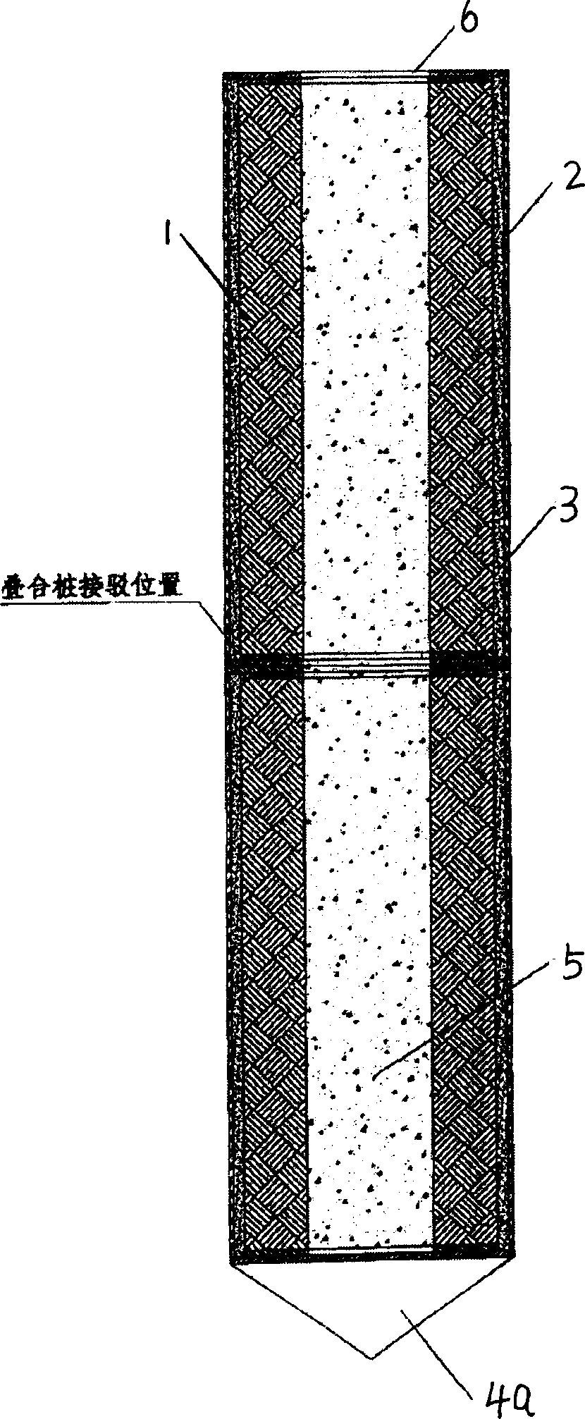Prestressed concrete steel pipe congruent pile and its manufacture and construction method