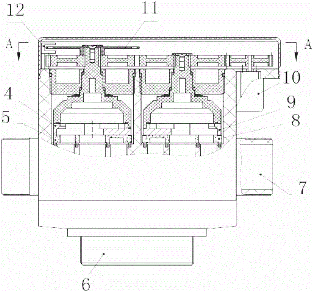 A self-defined adjustment method and device for water treatment multi-way valve station and flow rate