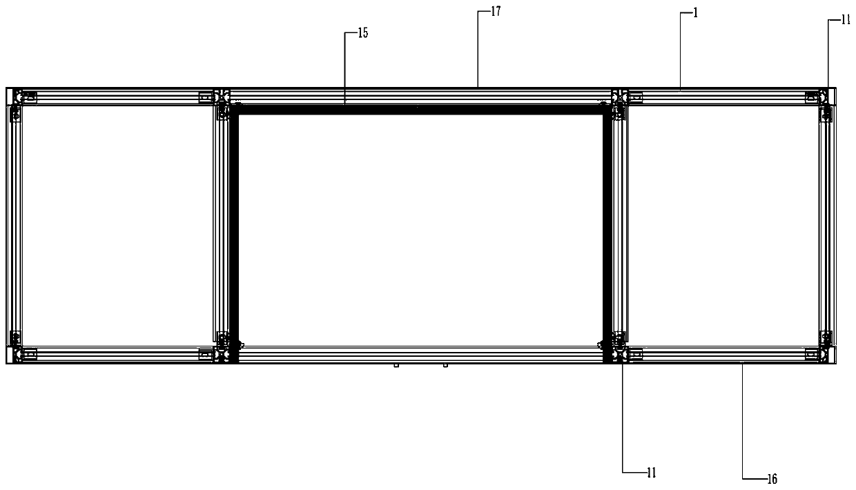 Frame type storage partition wall and installation method thereof