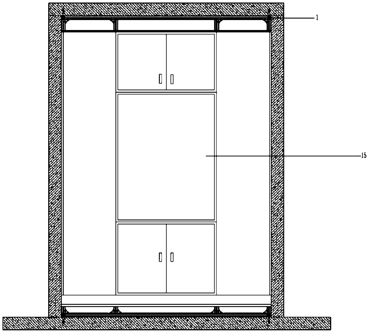 Frame type storage partition wall and installation method thereof