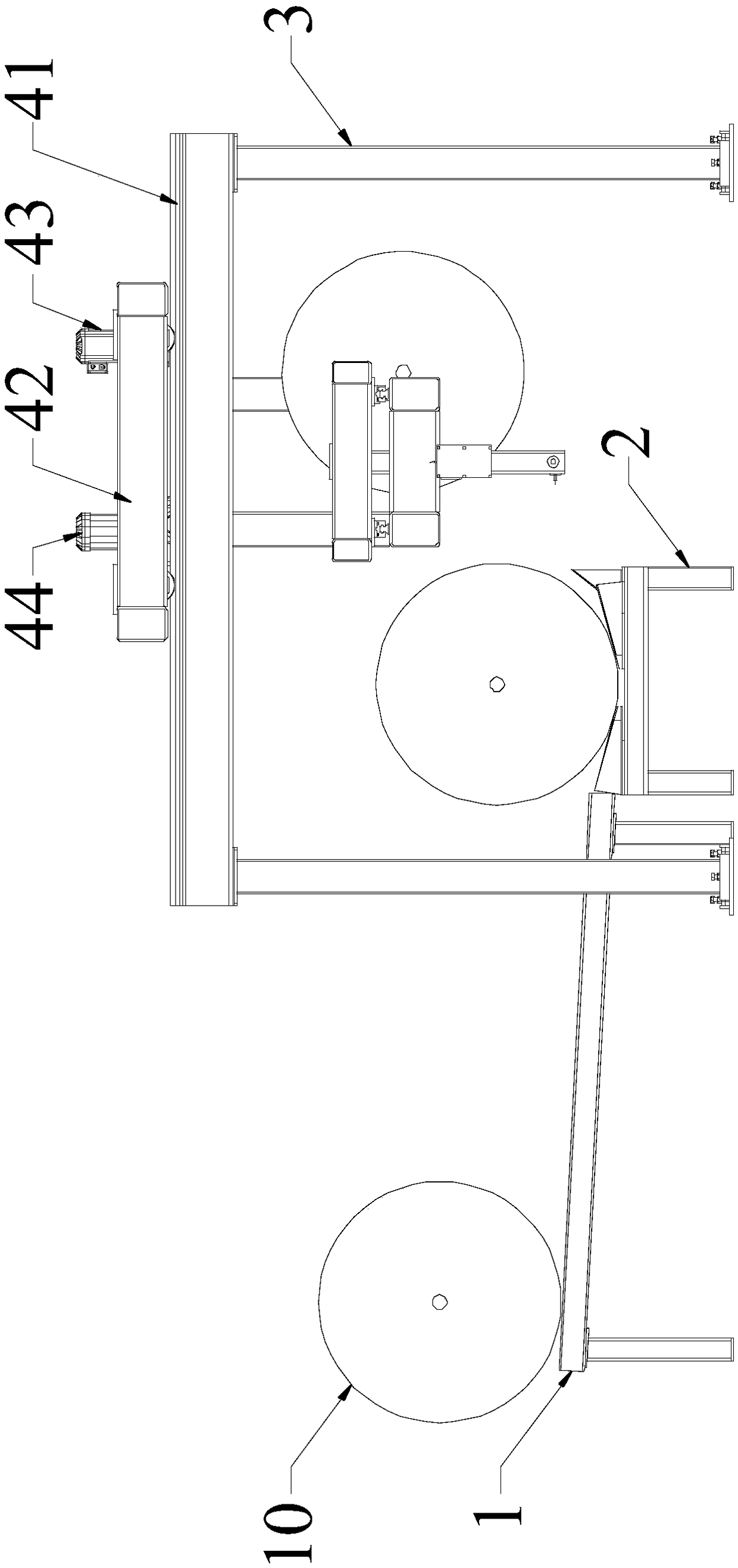 Rapid paper tube positioning and moving mechanism