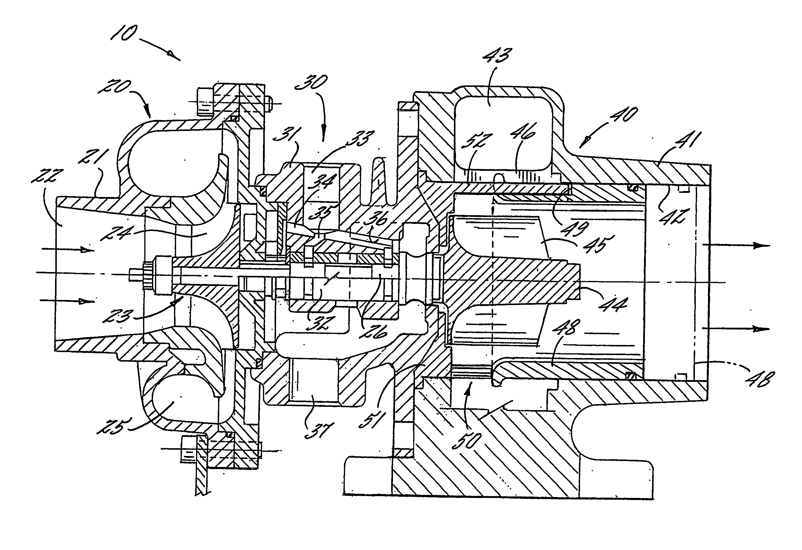 Sector-Divided Turbine Assembly With Axial Piston Variable-Geometry Mechanism