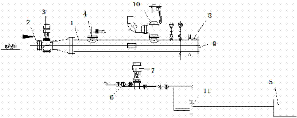 Pressure reduction device for cooling water pipeline of intermediate frequency furnace