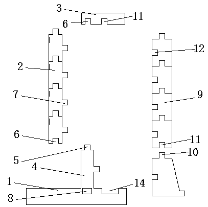 Modular cross-wall structure for civil work