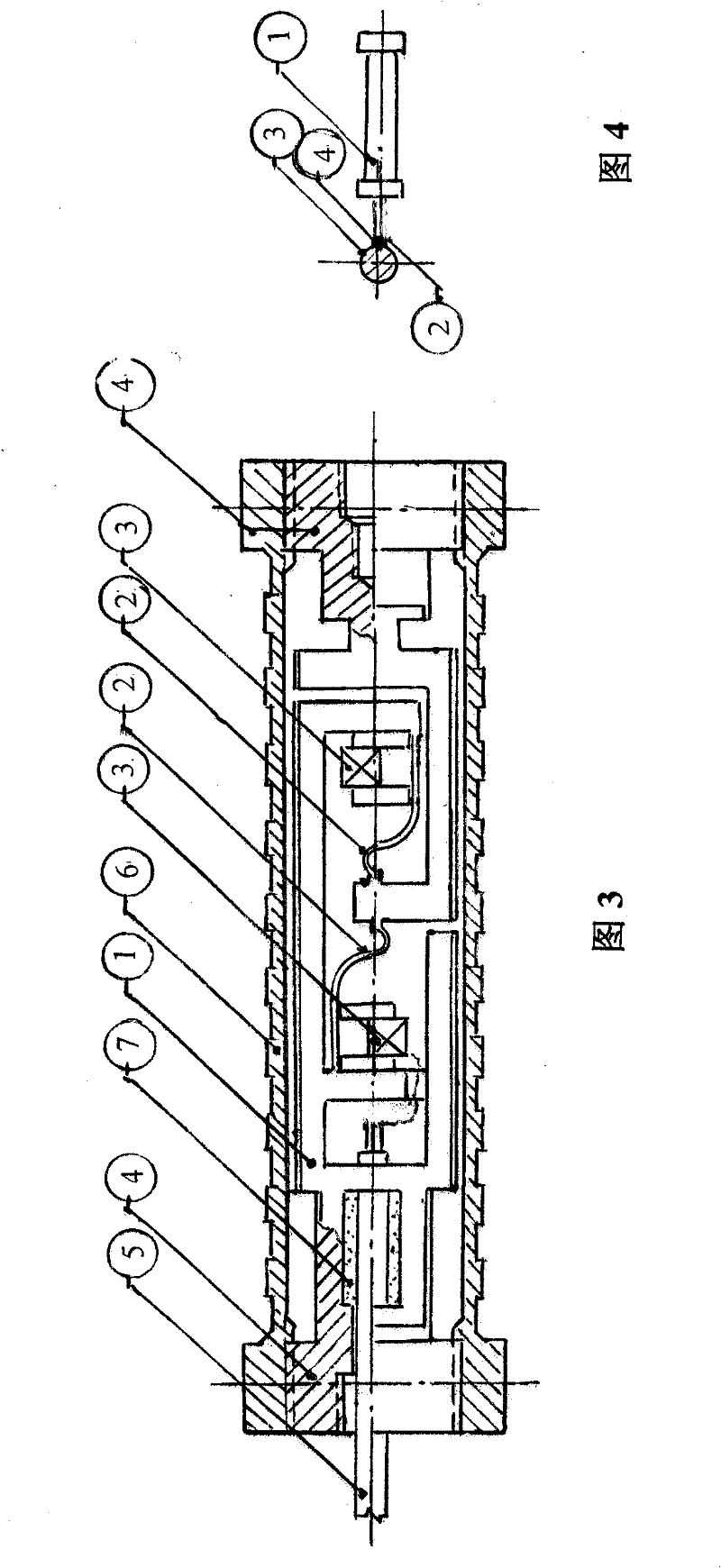 Piezomagnetic turbine loss type reinforced concrete strain sensor and piezomagnetic strain meter thereof