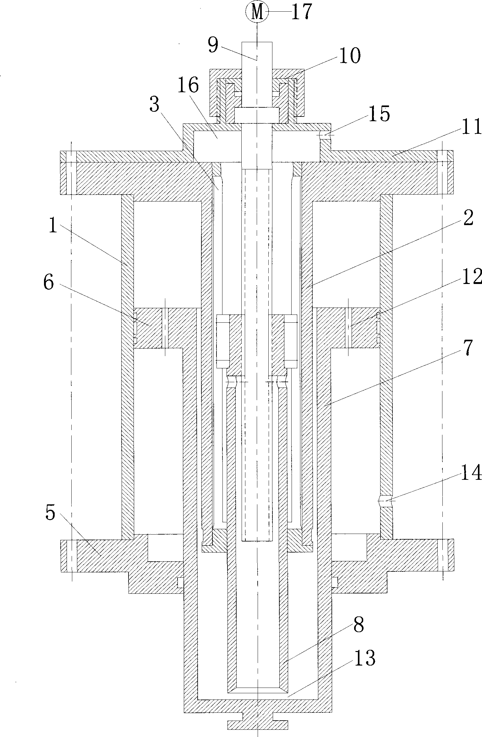 Continuous mobile waterpower drive device of nuclear reactor control rod