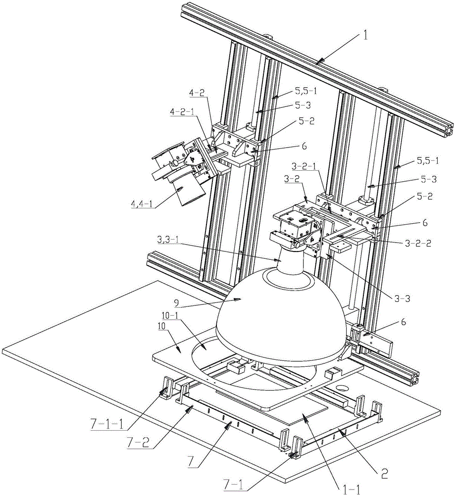 Detection mechanism provided with BOWL light source cooperating with strip light sources on periphery for AOI visual detection