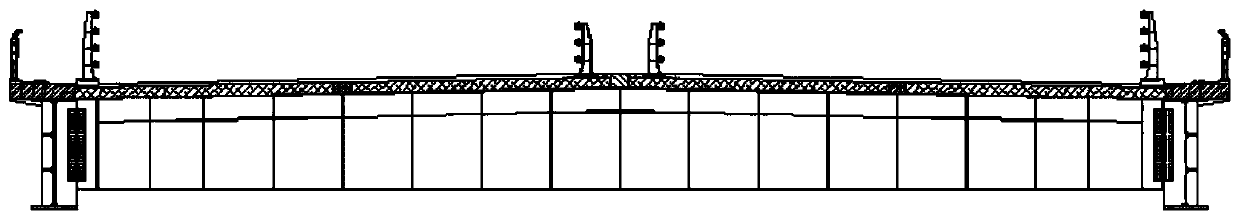 Pneumatic structure for improving vortex-induced vibration performance of wide-width steel box superposed beam