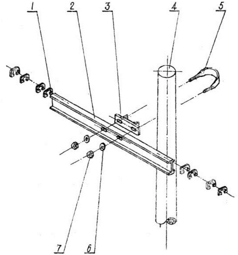 Low-voltage glass fiber reinforced plastic overhead circuit cross arm