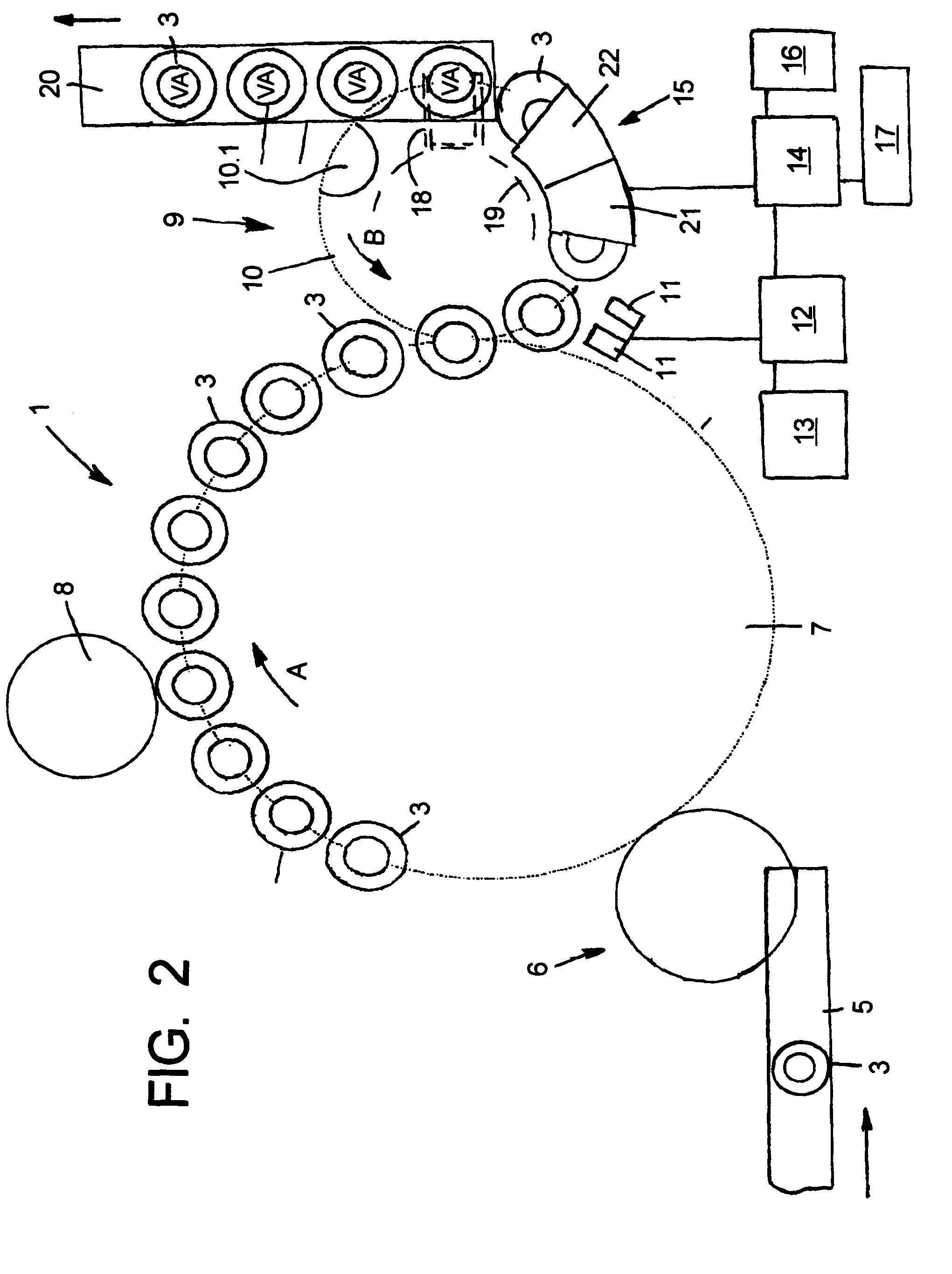 Method and device for labeling containers