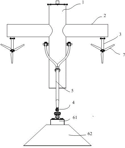 Adaptive traction-type tidal current energy power generation device