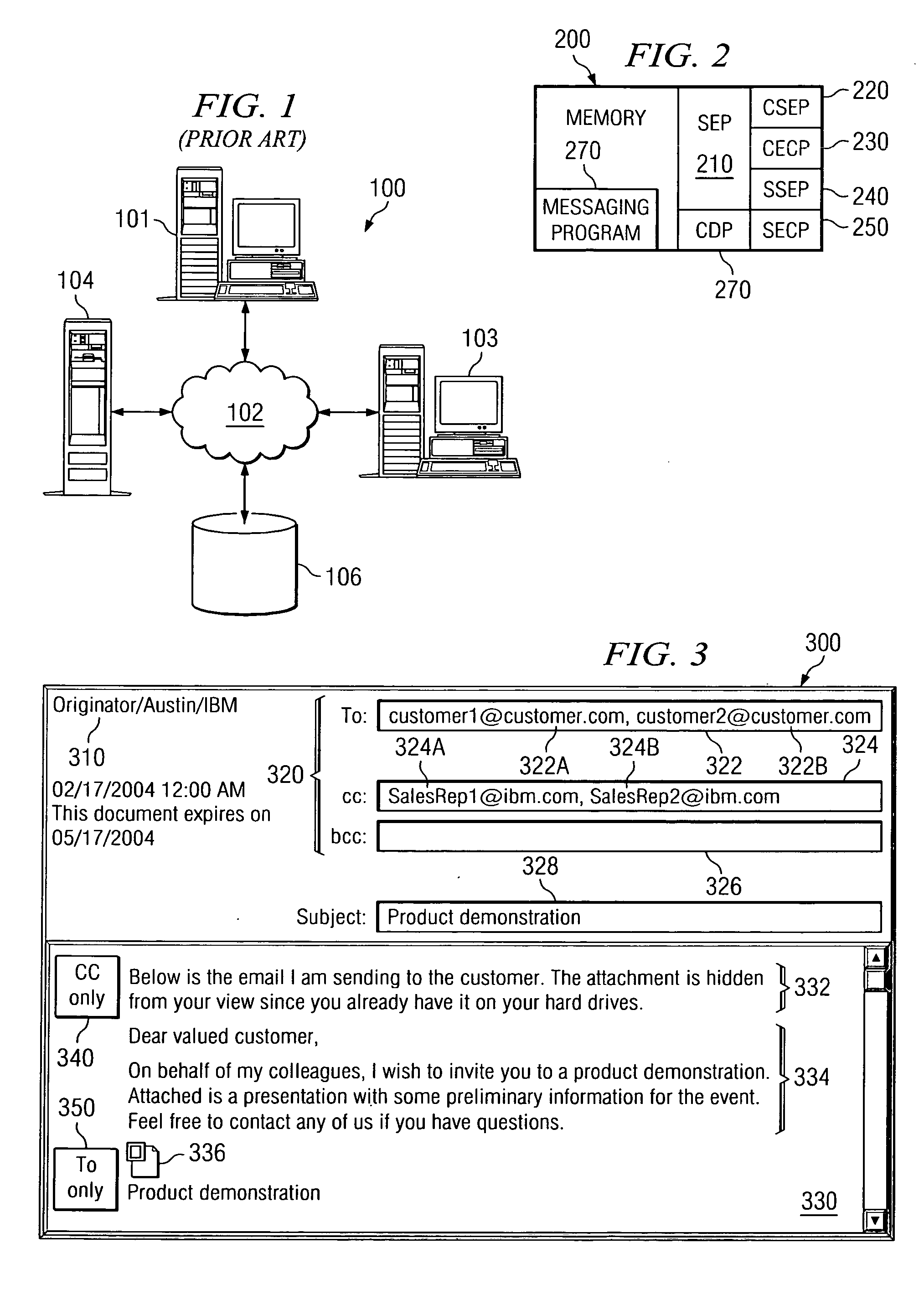 System and method for sectional e-mail transmission