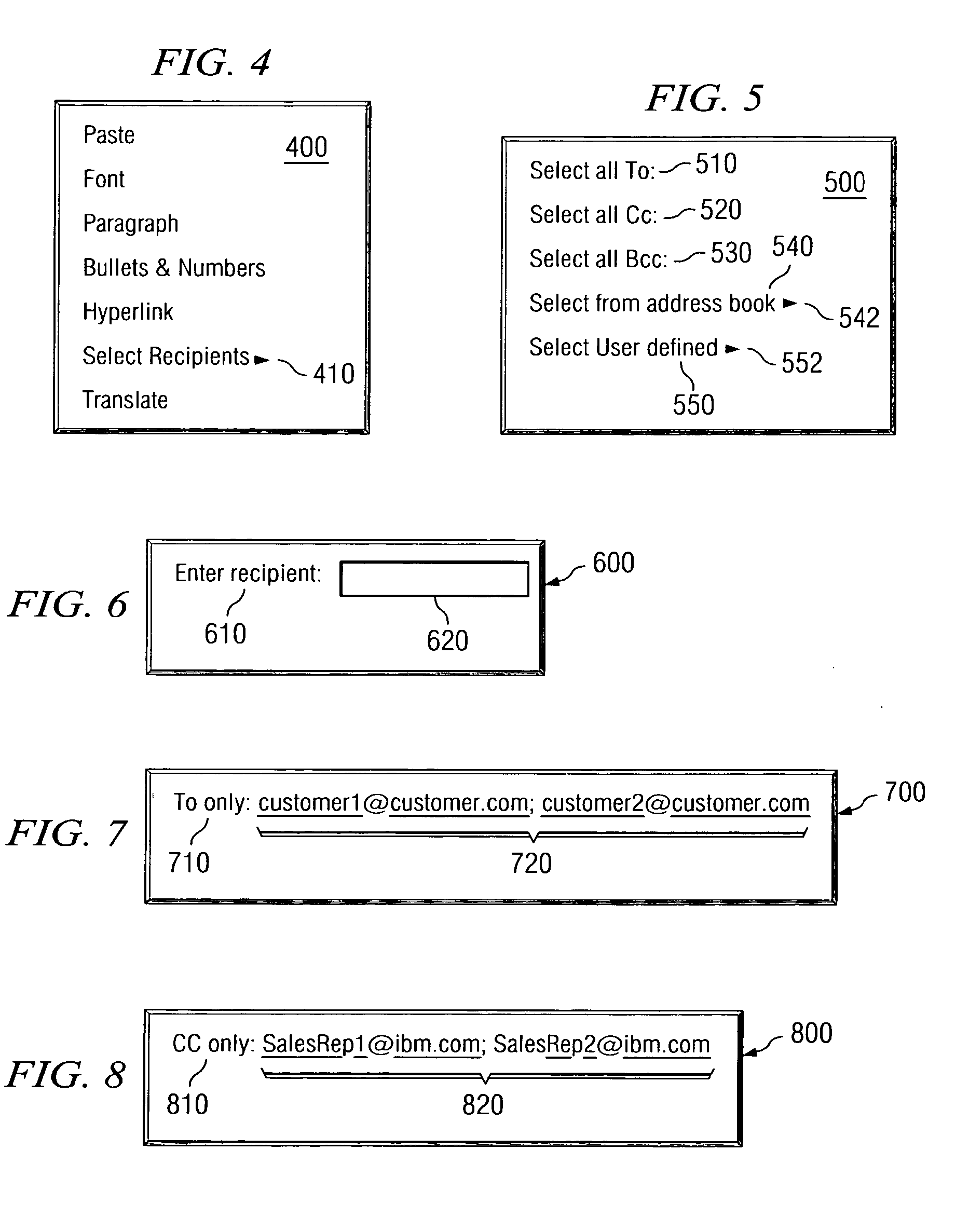 System and method for sectional e-mail transmission
