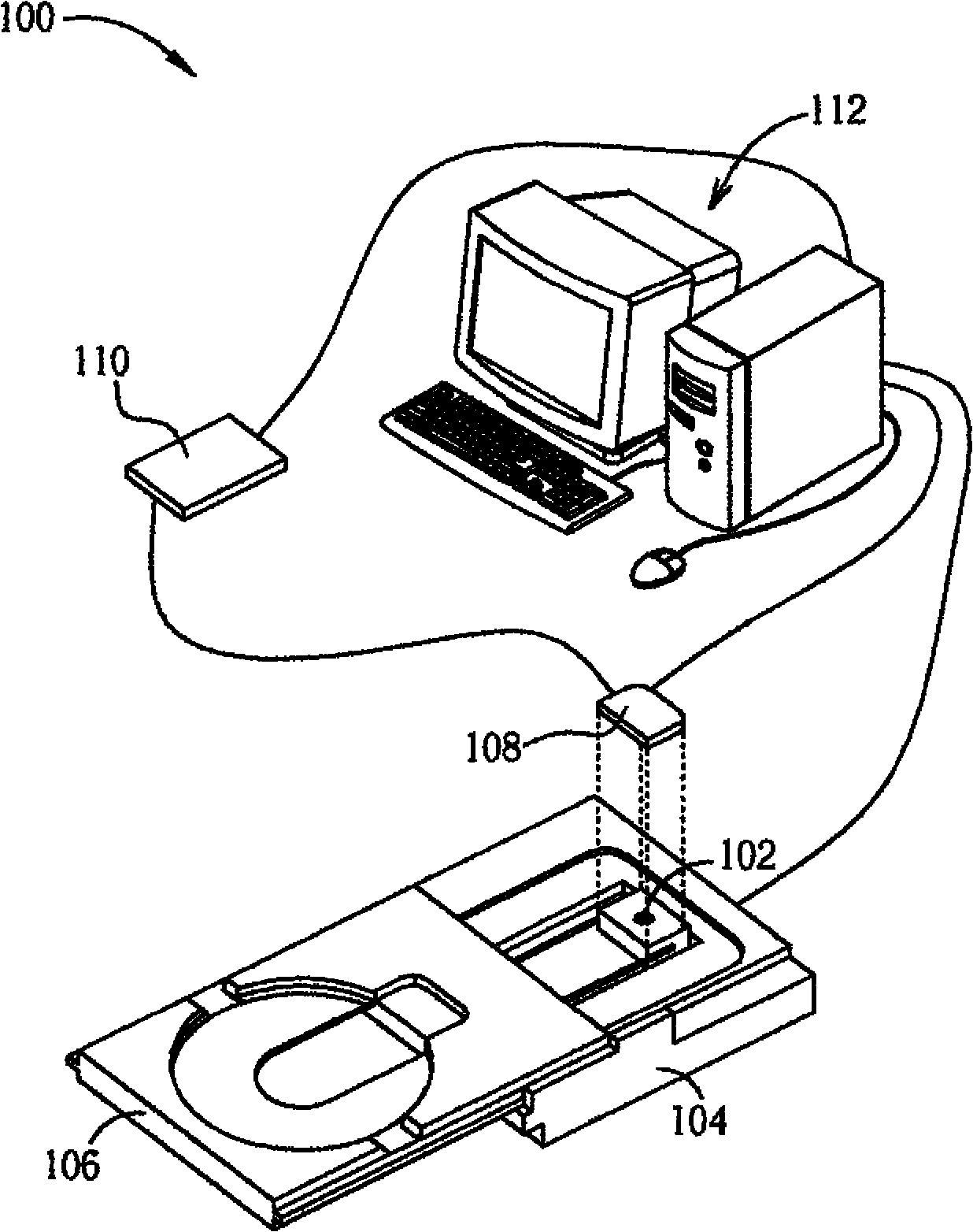 Calibration system and method for cd-rom light-emitting device