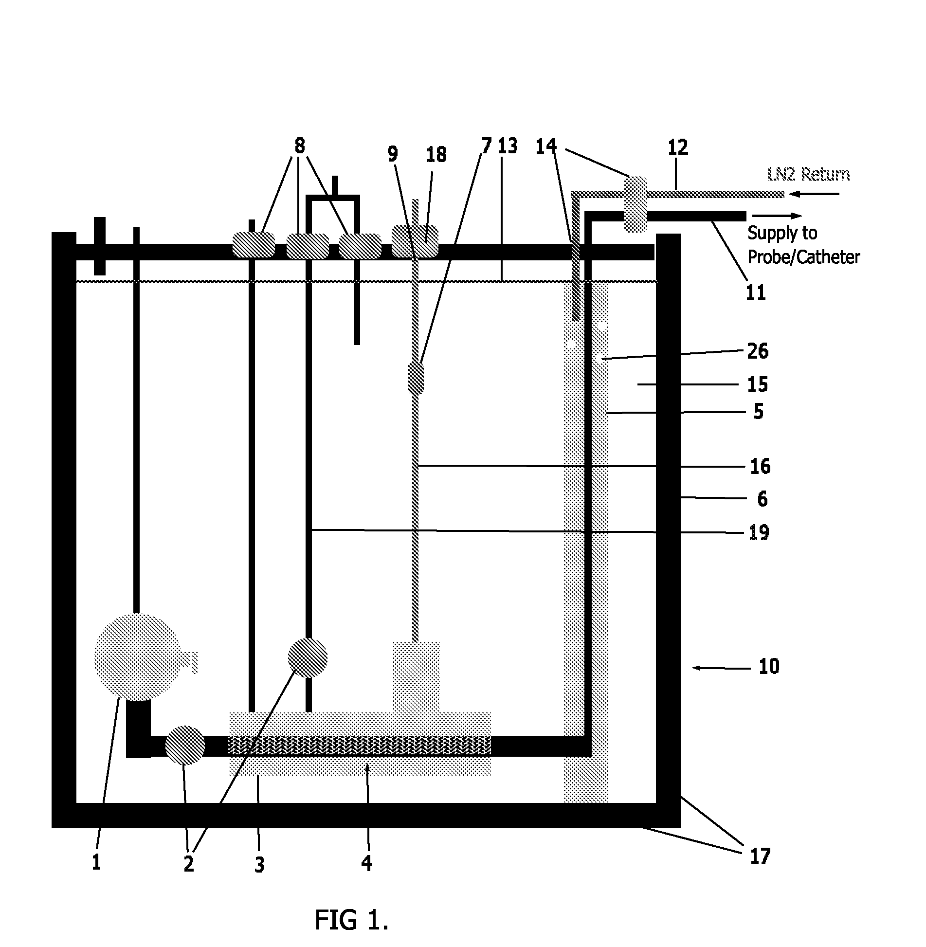 Medical Device for the Transport of Subcooled Cryogenic Fluid through a Linear Heat Exchanger