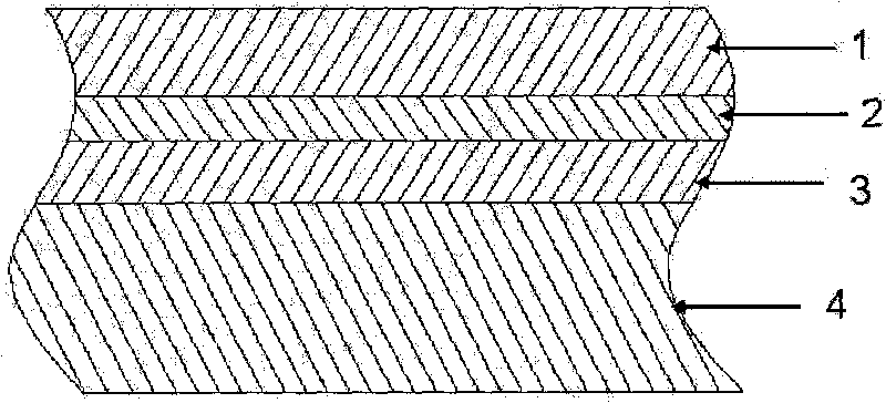 Transparent conductive film of metal silver/metal oxide and preparation method thereof