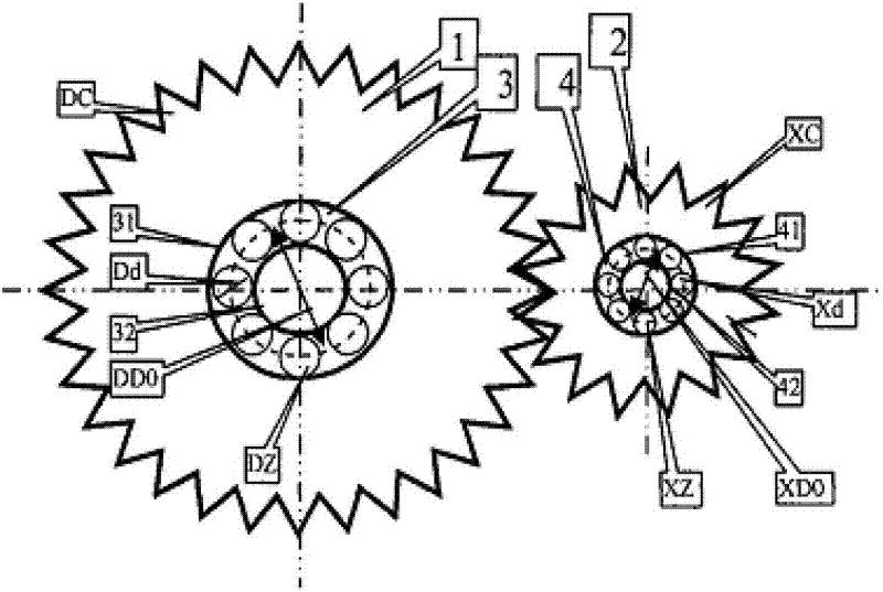 Fixed-point fatigue identification method for diagnosing faults of bearing and gear of transmission system