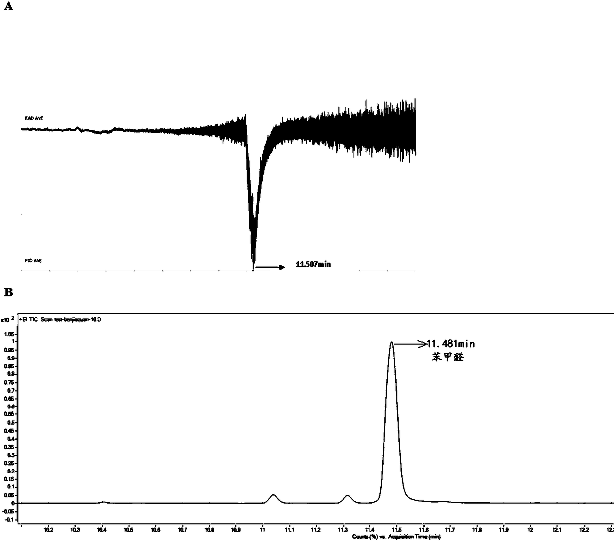 Method for analyzing insect semiochemicals by combining GC-MS and electroantennography