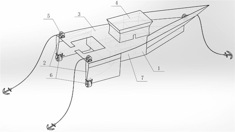 Ship body and self-propelled three-body wave energy power generation platform