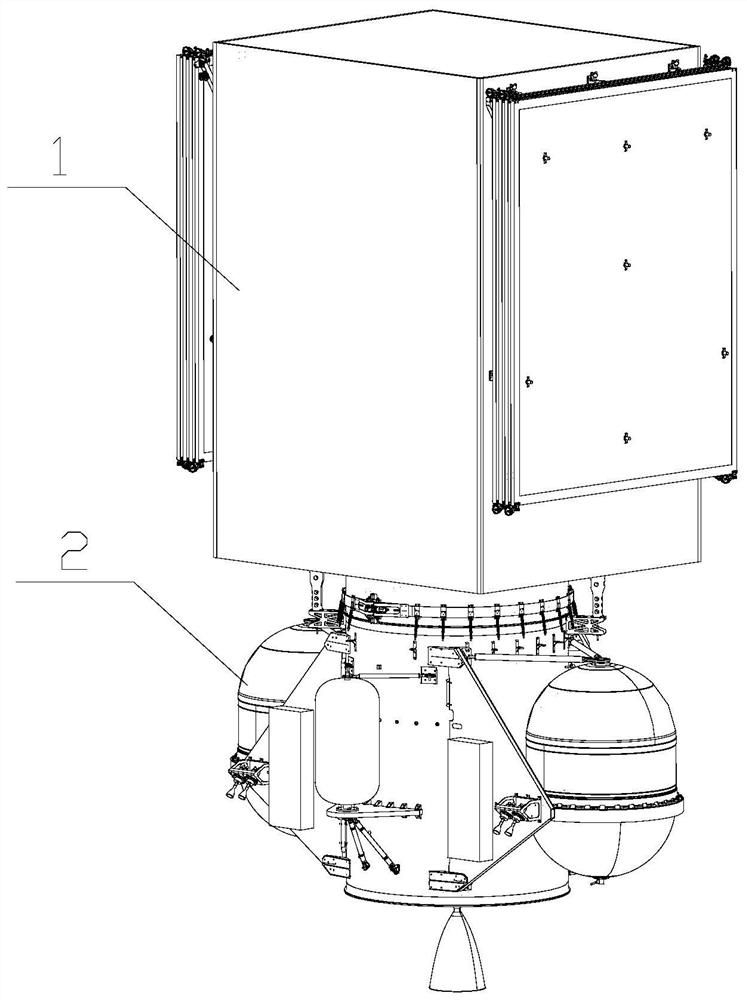 Separable satellite propulsion system configuration
