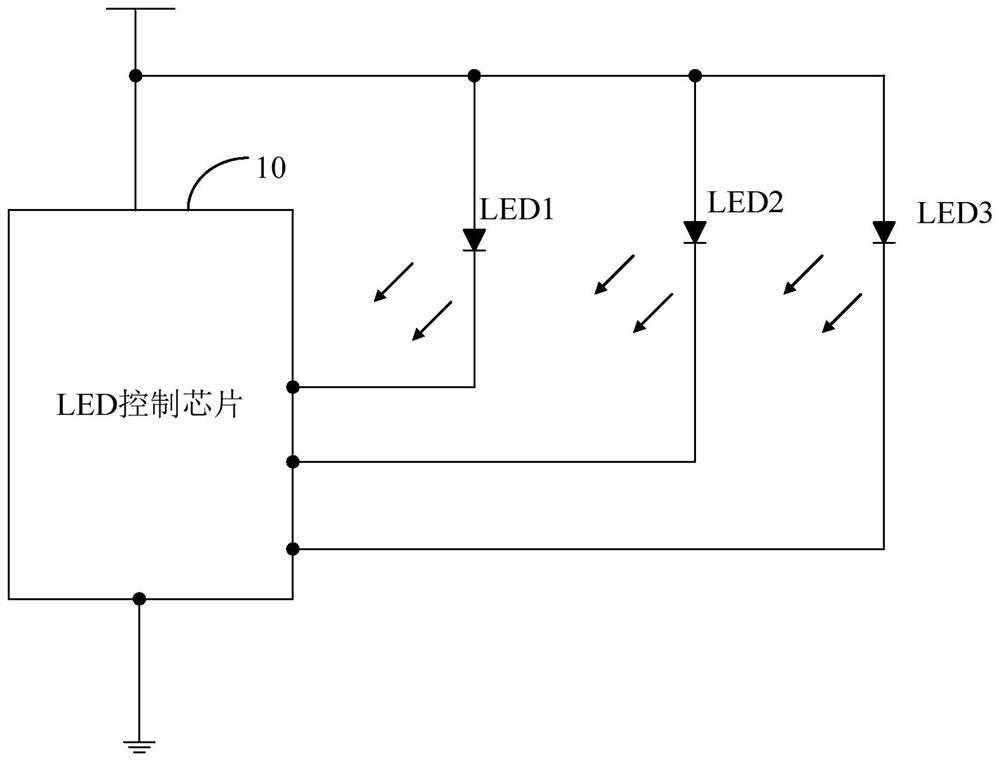 A kind of led lamp string and its control chip