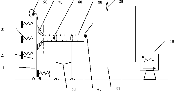 Device for measuring internal pressure of vacuum insulating panel and testing method thereof