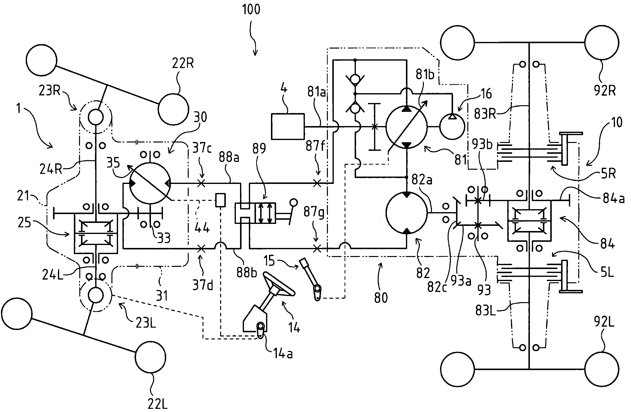 Hydraulic steering transaxle and hydraulic driving vehicle