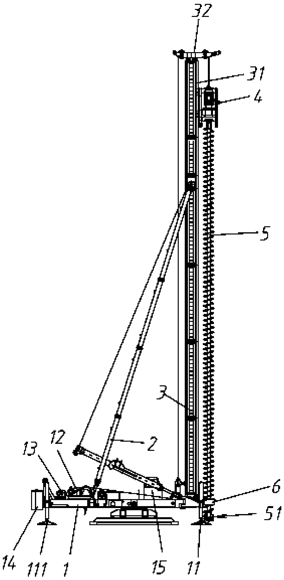 A long auger drill