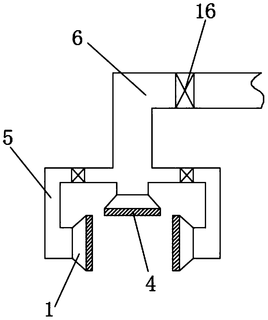 Air dust treating device for chemical plants