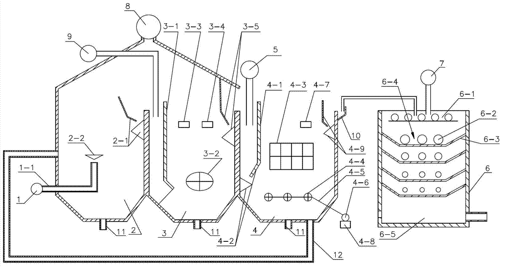 Residence community domestic sewage treating system and method
