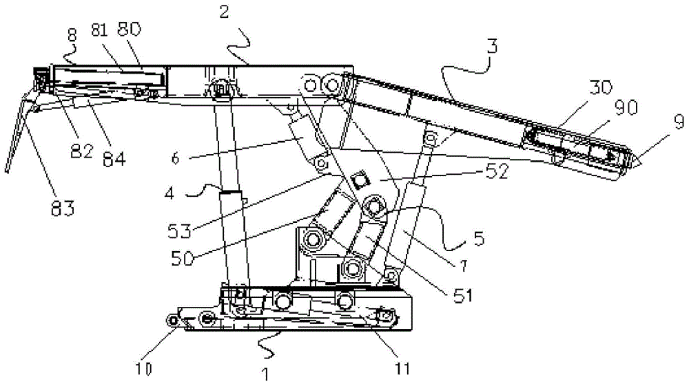 Double column-type transition hydraulic support