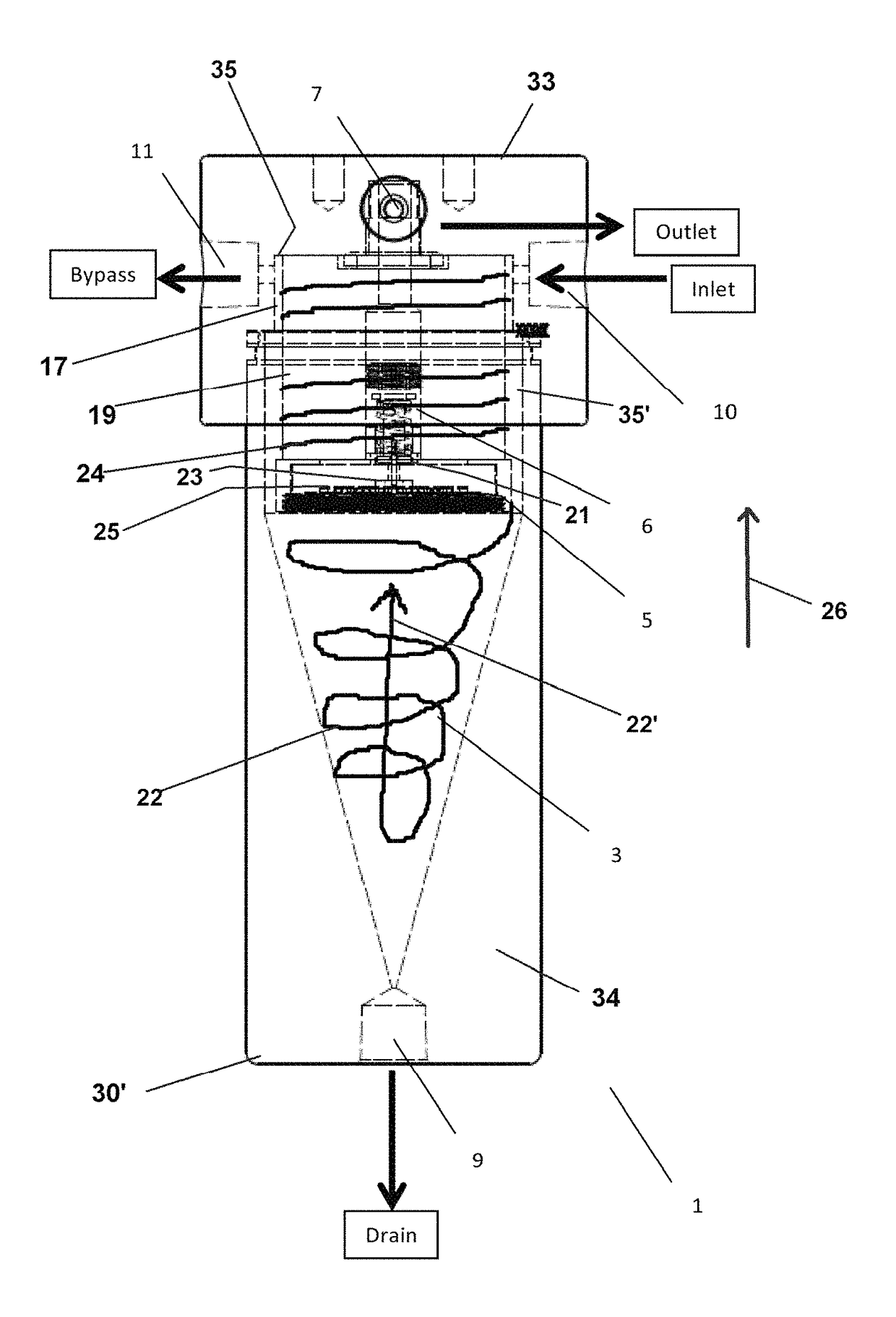 Cyclonic system for enhanced separation of fluid samples and the like, and method therefore