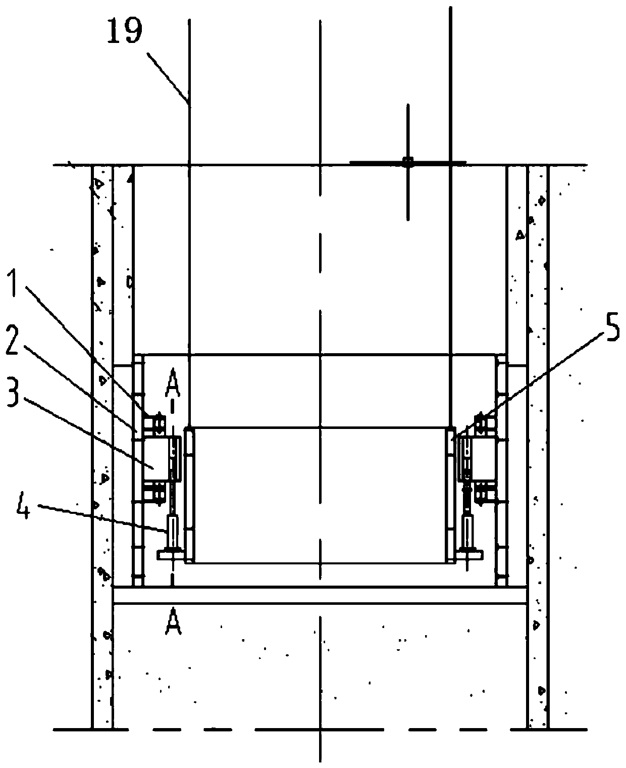Force-increasing demolding device for large-diameter vertical shaft template