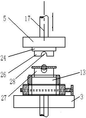 A butterfly plate hydraulic automatic combination device of a butterfly valve assembly machine and its combination method