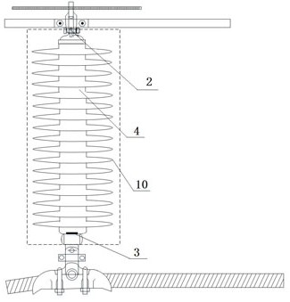 Semi-closed double-jet-airflow arc extinguishing insulator