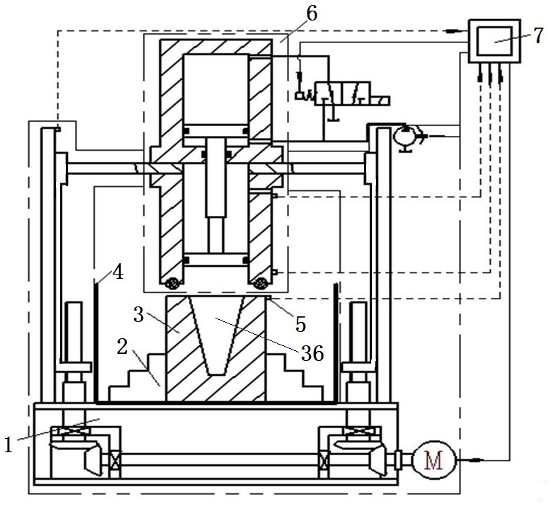 A hydraulically driven micro-cone hole inner surface cavitation shot peening system and method