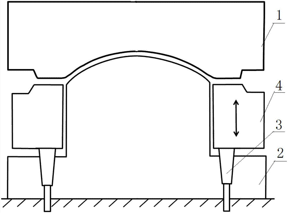 Inclined wedge type pre-extending drawing mould