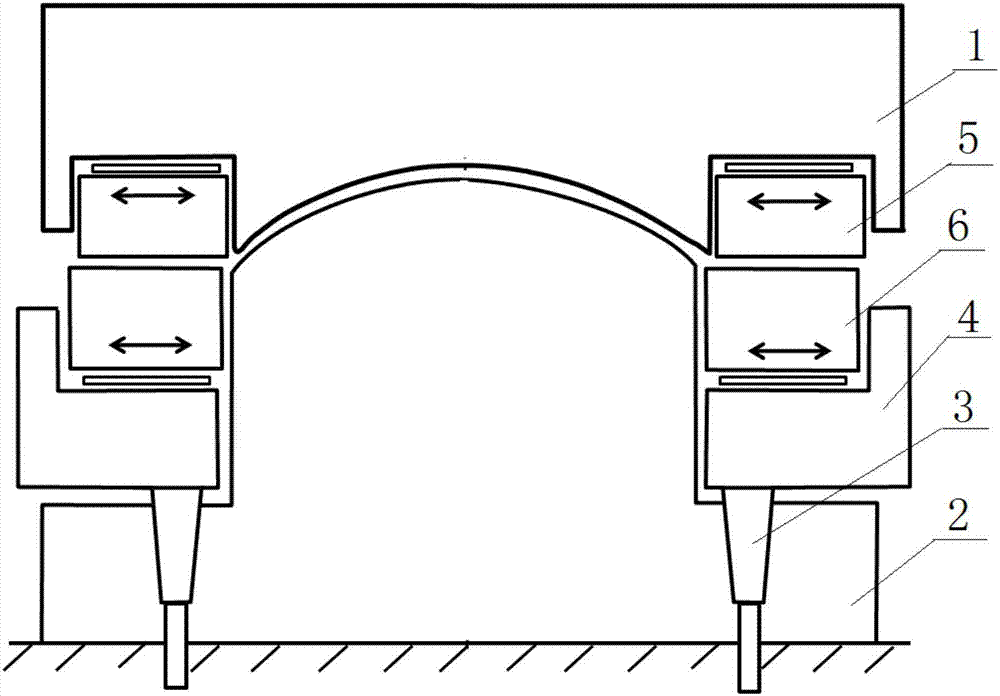 Inclined wedge type pre-extending drawing mould