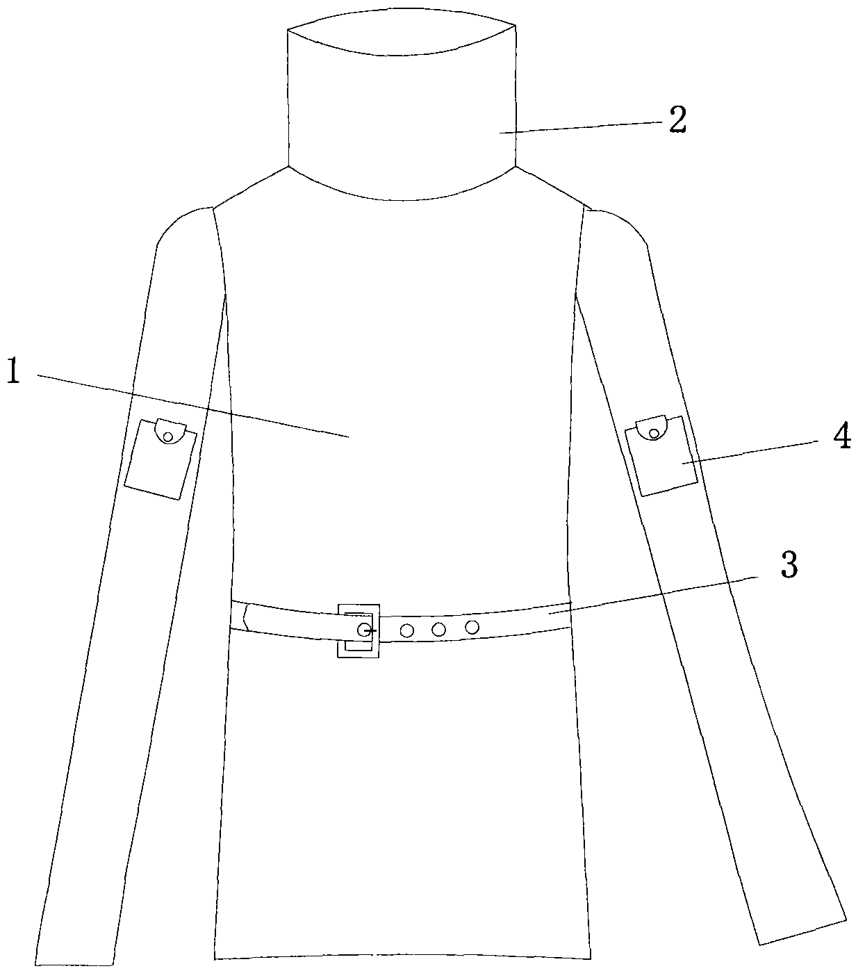 Light-transmitting and breathable garment with pockets on sleeves