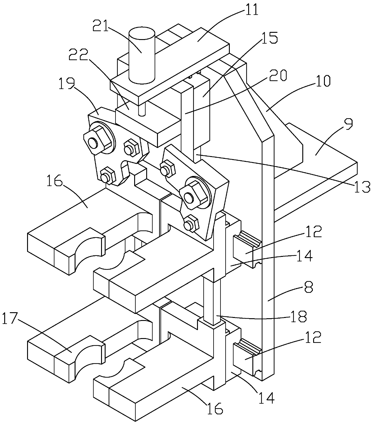 Auxiliary device for welding copper-aluminum pipe in refrigeration part and process of auxiliary device