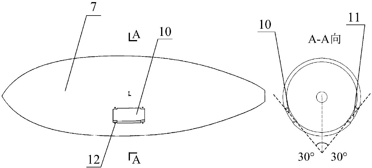 An auv multi-beam sonar carrying device